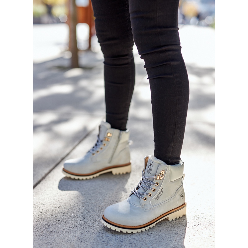 PE1 Trappers Timberki feminino com tiempo cinza claro aquecido 2