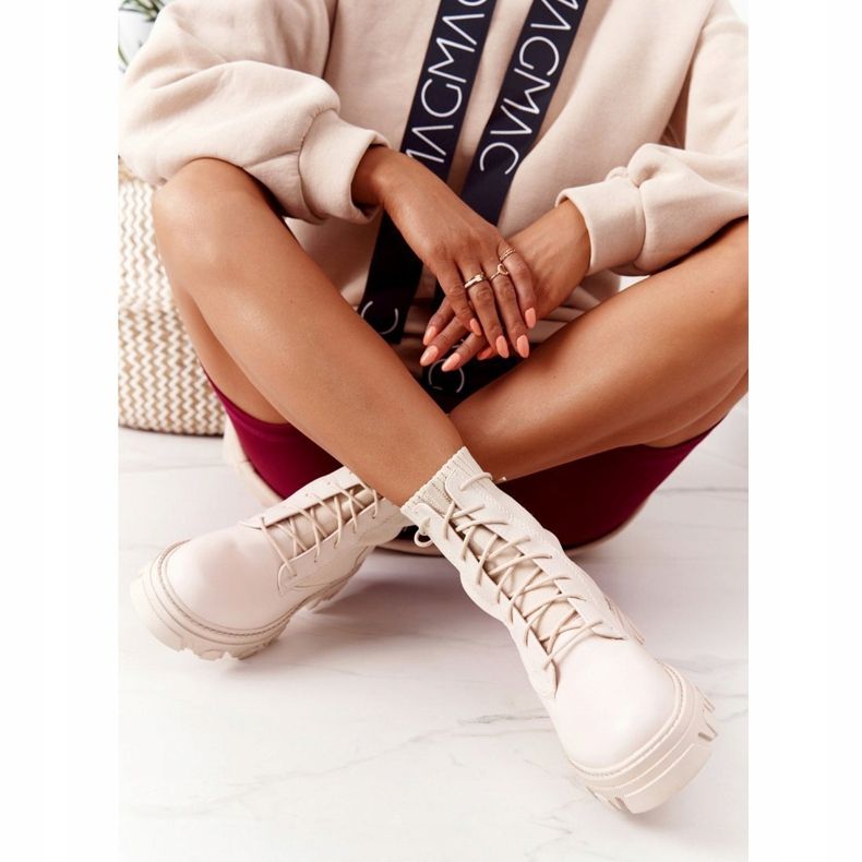 PS1 Botas femininas trabalhadoras bege Megan 3