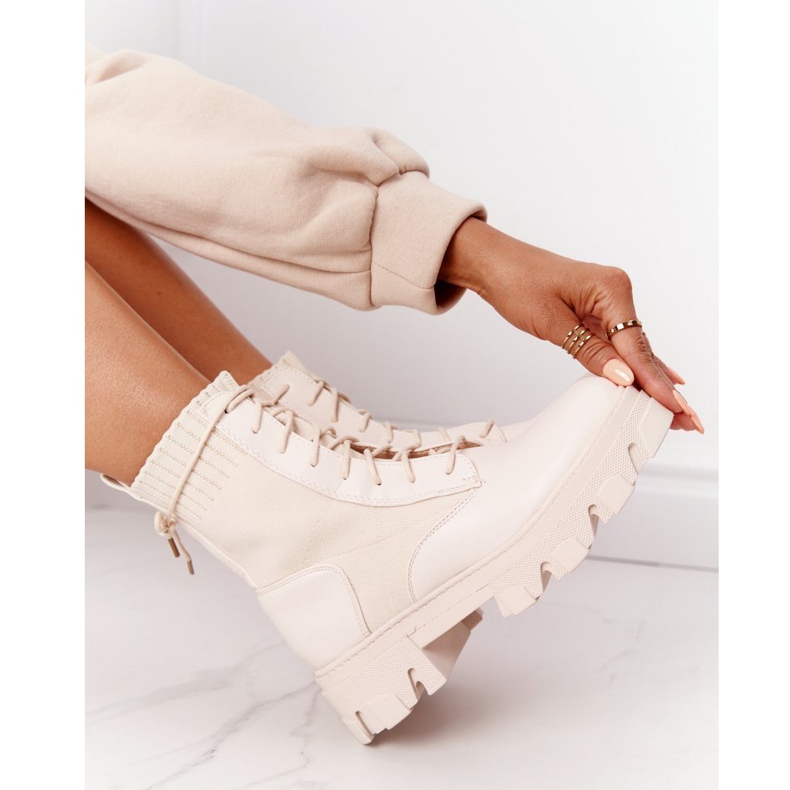 PS1 Botas femininas trabalhadoras bege Megan 5 PS1 Botas femininas trabalhadoras bege Megan 5