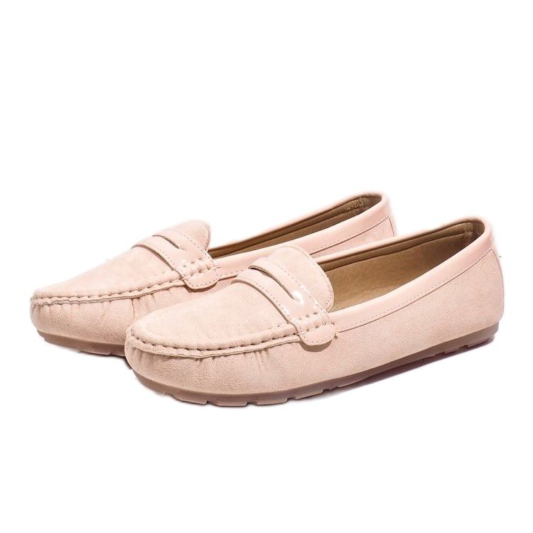 Mocassins rosa com fivela FM2958-3 3
