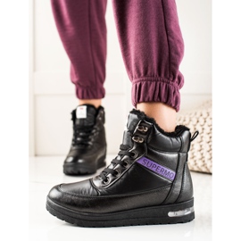 TRENDI Botas de neve com brilho Supermo preto 1