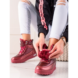 TRENDI Botas de neve com brilho Supermo vermelho 1