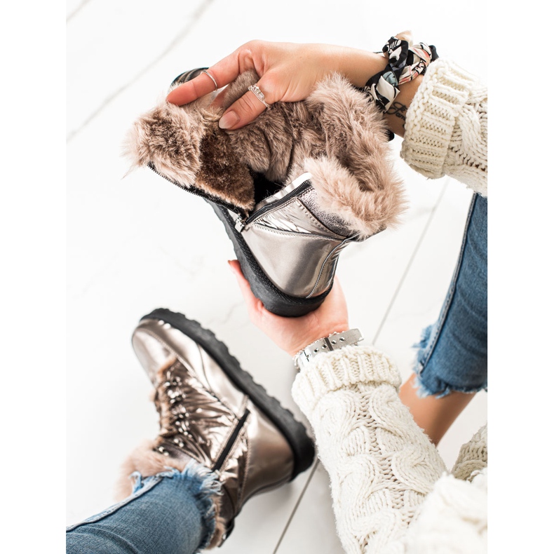 W. Potocki Botas de neve potocki quentes marrom 1