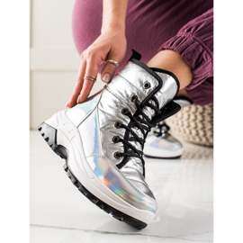 TRENDI Botas de neve com efeito holo prata 1 TRENDI Botas de neve com efeito holo prata 1