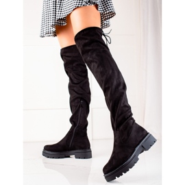 Laura Mode Botas pretas na plataforma preto 2