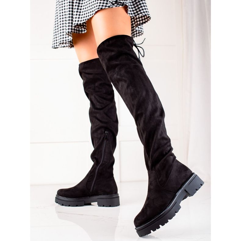 Laura Mode Botas pretas na plataforma preto 2
