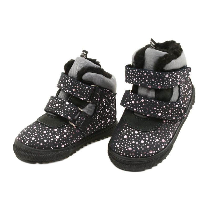 Botas impermeáveis ​​rosa rosa TE-POR Mazurek 1360 cinza 3