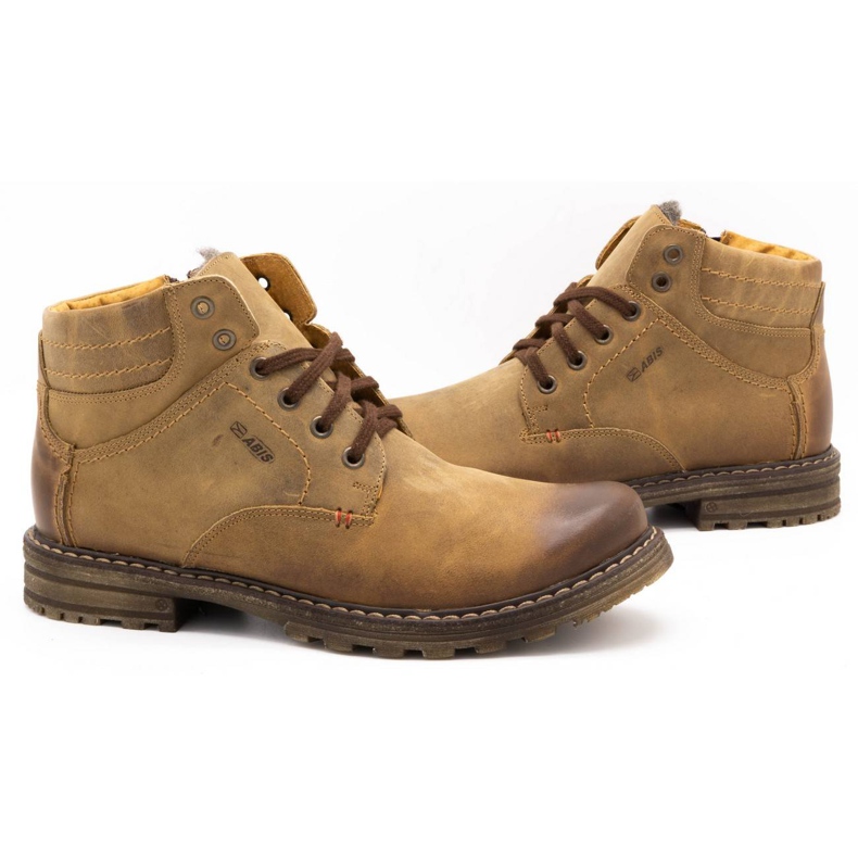ABIS Sapatos masculinos quentes 197 castanhos marrom 4