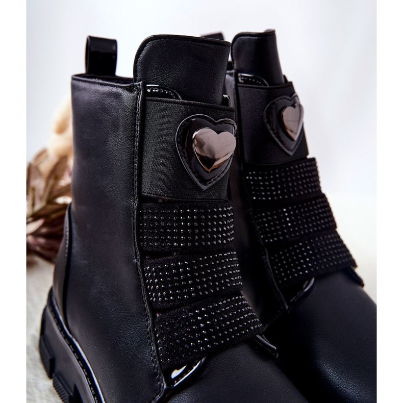 PA1 Botas com isolamento de pele para crianças Black Miraven preto 1