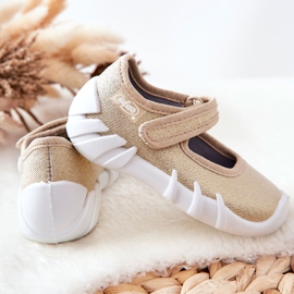 BEFADO S.A. Chinelos Inblu Shiny 109P224 Gold Ballerina 2