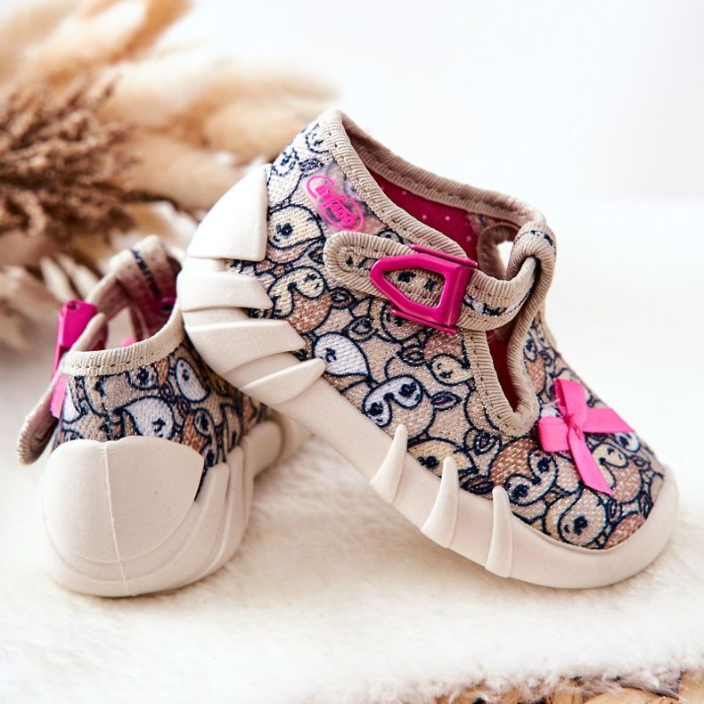 BEFADO S.A. Chinelos Inblu Roe-veado com laço 110P437 Bege marrom 2