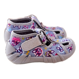 BEFADO S.A. Chinelos Inblu Com Velcro 190P093 Cinza-Azul 2