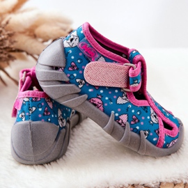 BEFADO S.A. Chinelos Inblu Com Velcro 190P100 Azul-Rosa 2