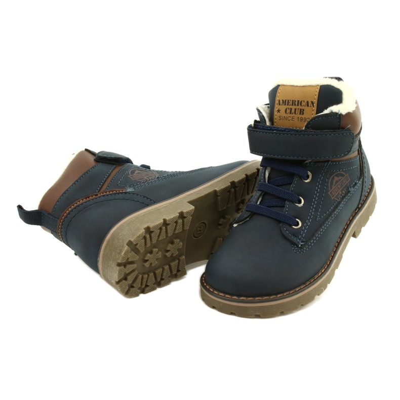 Trabalhadores isolados com pele American Club GC29 / 21 Navy castanho azul marinho 4