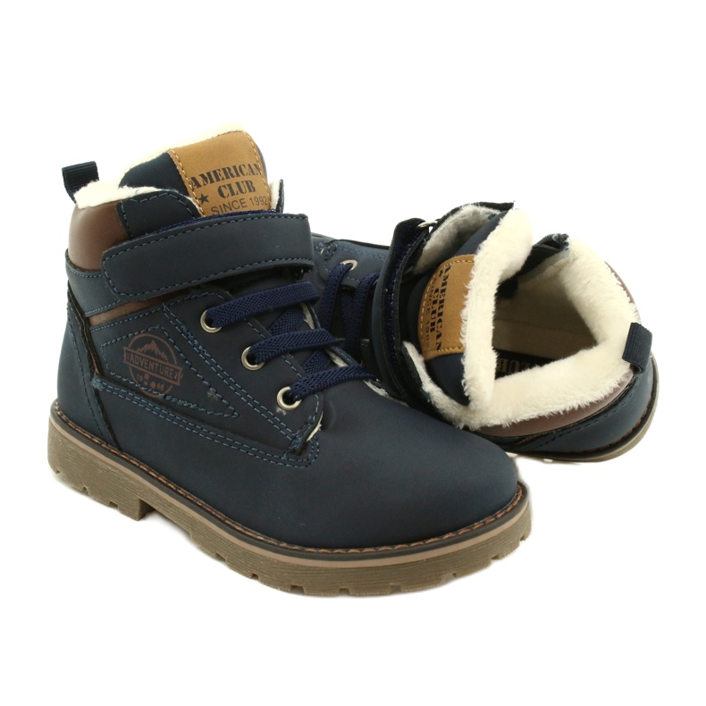 Trabalhadores isolados com pele American Club GC29 / 21 Navy castanho azul marinho 5