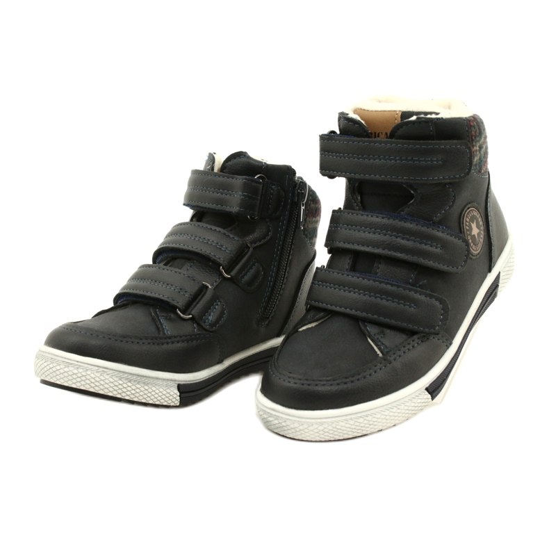 American Club Calçados esportivos de cano alto com pele americano GC19 / 21 azul marinho 5