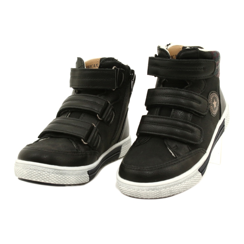 American Club Sapatos esportivos altos com pele americana GC19 / 21 preta preto 3