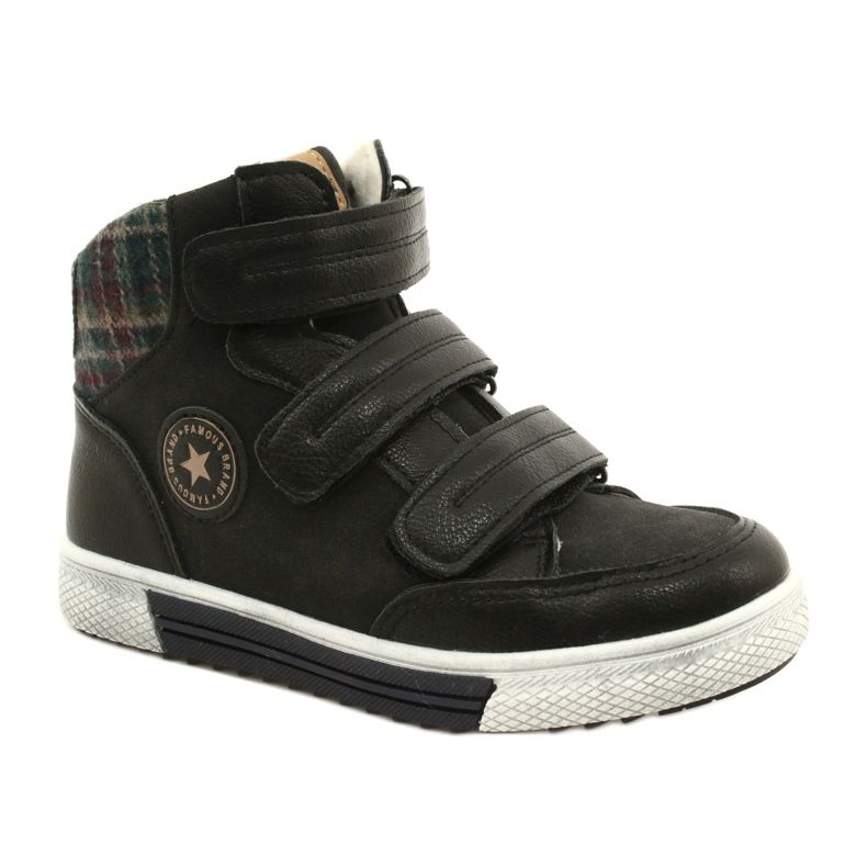 American Club Sapatos esportivos altos com pele americana GC19 / 21 preta preto 1