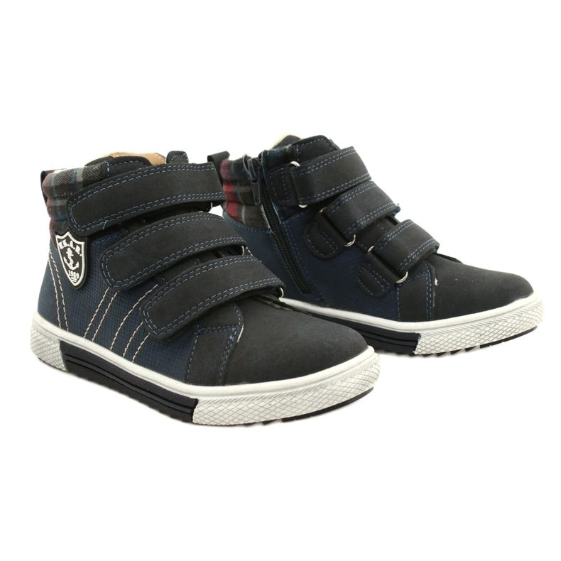 Sapatos esportivos isolados com pele American Club GC24 / 21 Azul marinho 5