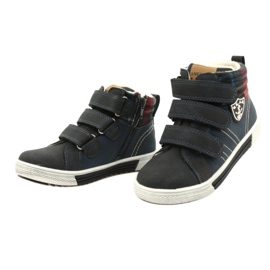 Sapatos esportivos isolados com pele American Club GC24 / 21 Azul marinho 3