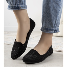 Bailarinas negras adornadas com zircônia cúbica Harriette preto 1 Bailarinas negras adornadas com zircônia cúbica Harriette preto 1