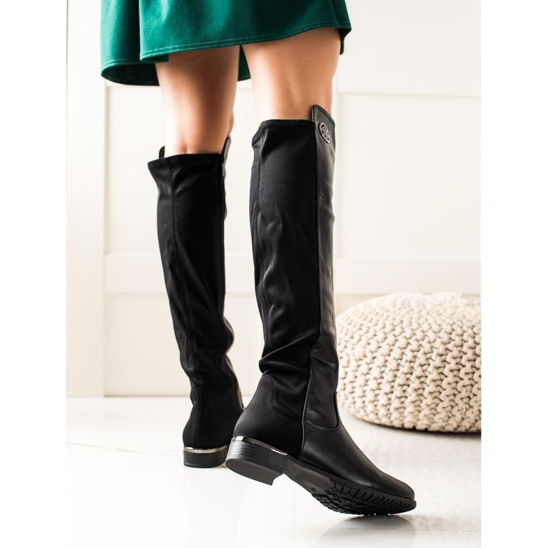 Weide Botas altas elegantes preto 1