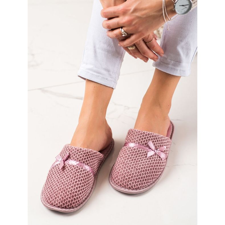 TRENDI Chinelos rosa com laço 1 TRENDI Chinelos rosa com laço 1