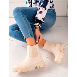 Seastar Botas elegantes da Chelsea na plataforma bege 1