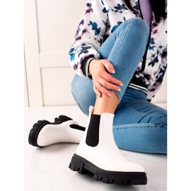 Seastar Botas elegantes da Chelsea na plataforma branco 1