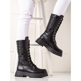 Seastar Botas pretas com couro ecológico preto 1
