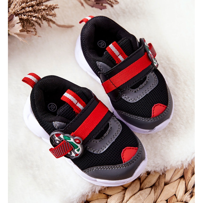 BEFADO S.A. Calçados Esportivos Infantis Com Velcro Befado 516P096 Preto vermelho 1