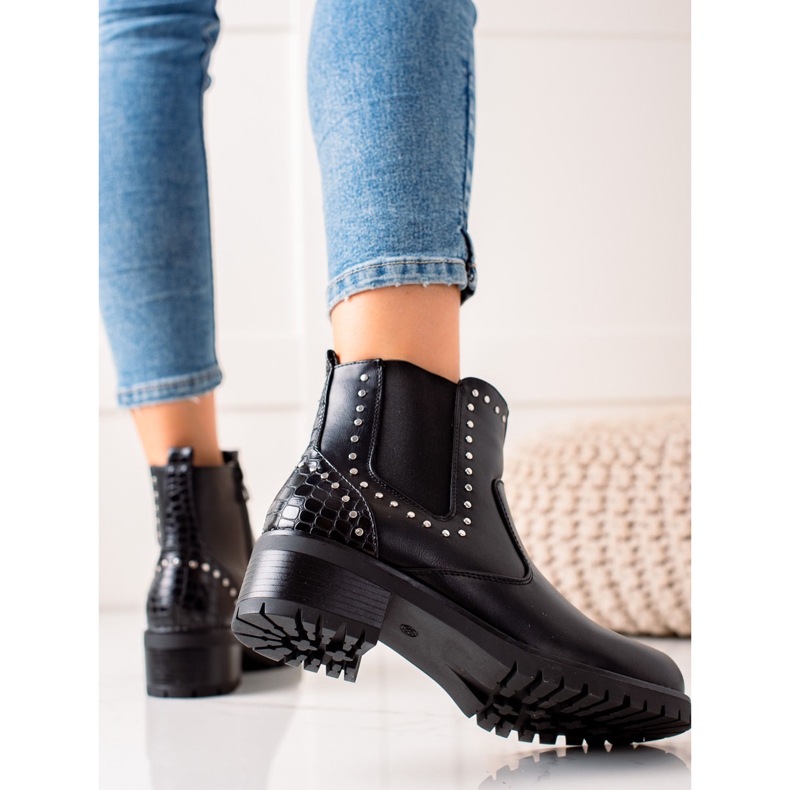 Anesia Paris Botas Pretas Confortáveis preto 1