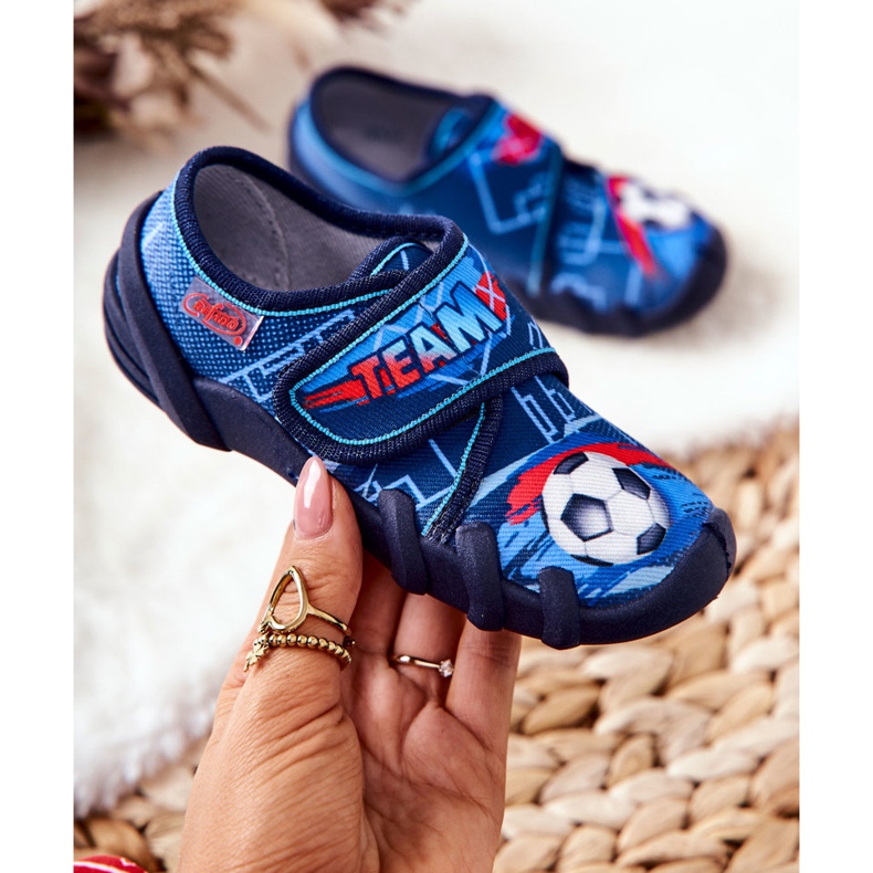 BEFADO S.A. Chinelos Befado Blue Velcro 273X321 azul 2