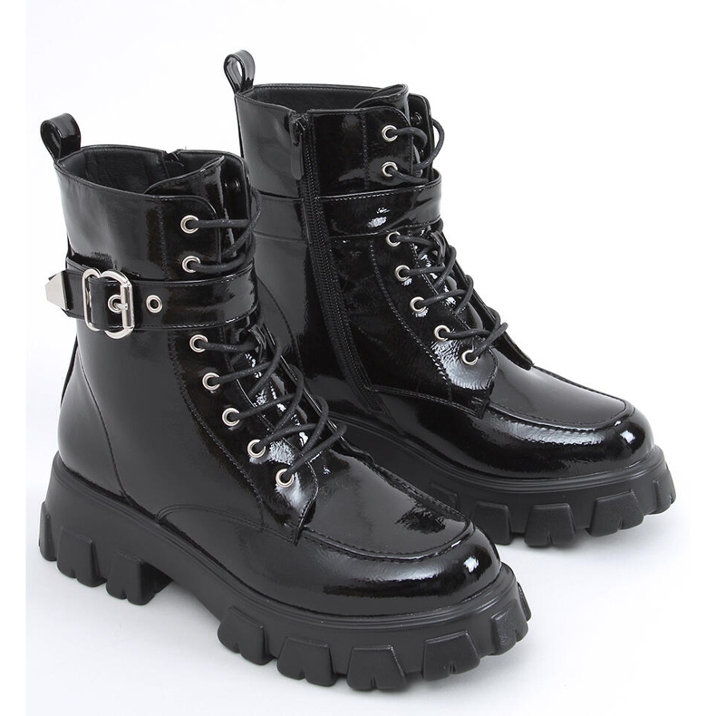 Botas laqueadas Addi Black preto 1