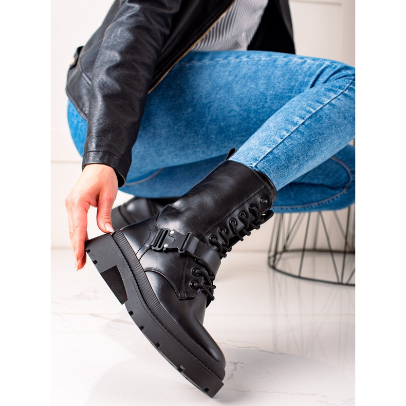 Seastar Trabalhadores negros com fivela preto 2