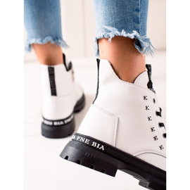 Filippo Botins de plataforma com cadarço branco 2