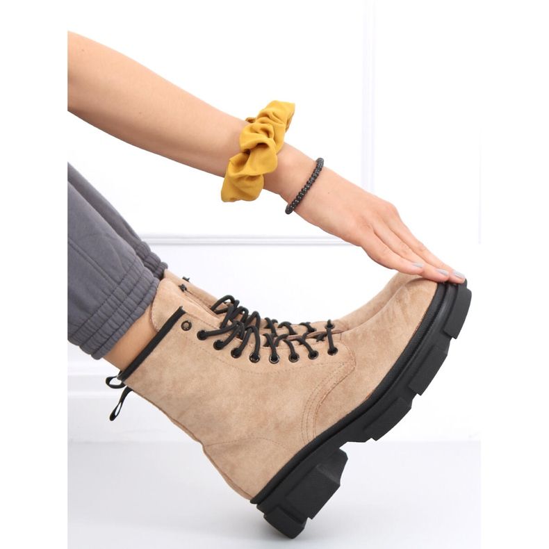 Trabalhadores de camurça Dazy Beige bege 2