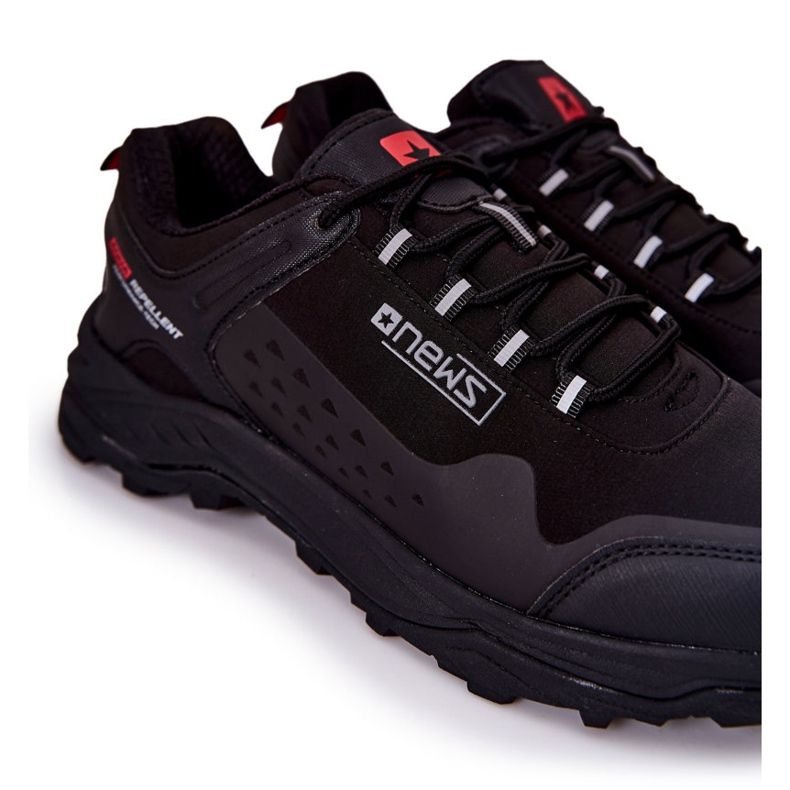 PE1 Sapatos esportivos masculinos com gravata preta Grenberd preto 1