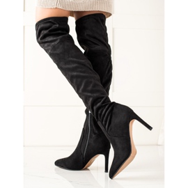 Evento Botas sexy de salto alto até a coxa preto 2