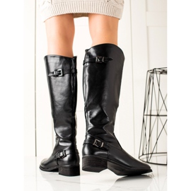 TRENDI Botas de cowboy elegantes preto 1