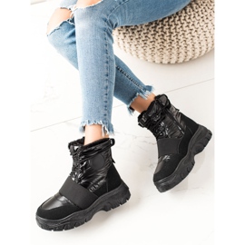 TRENDI Botas de neve casuais preto 1