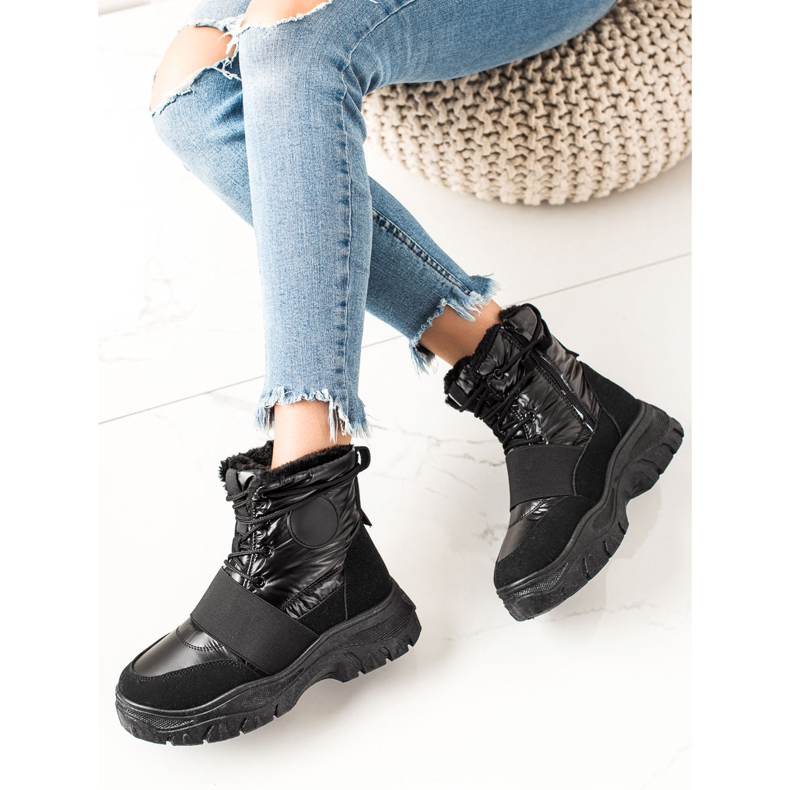 TRENDI Botas de neve casuais preto 1