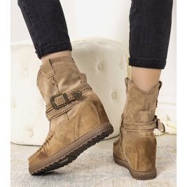Botas femininas com isolamento bege no estilo boho Hanson 1