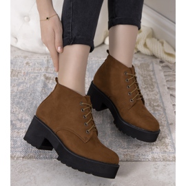 Botas de camelo johnson com sola alta marrom 1
