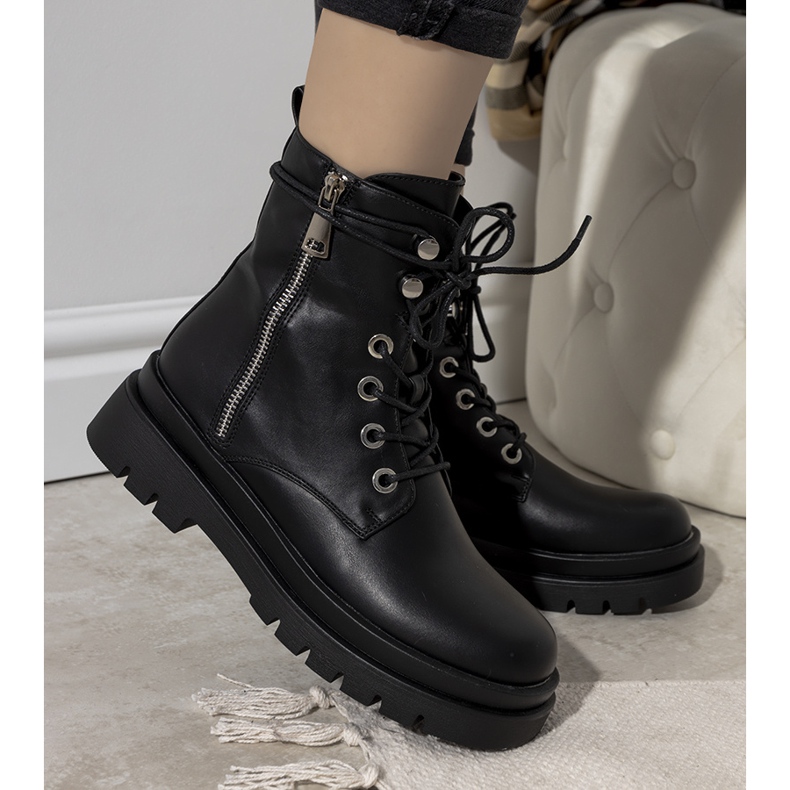 Black Hillman isolou botas femininas preto 1