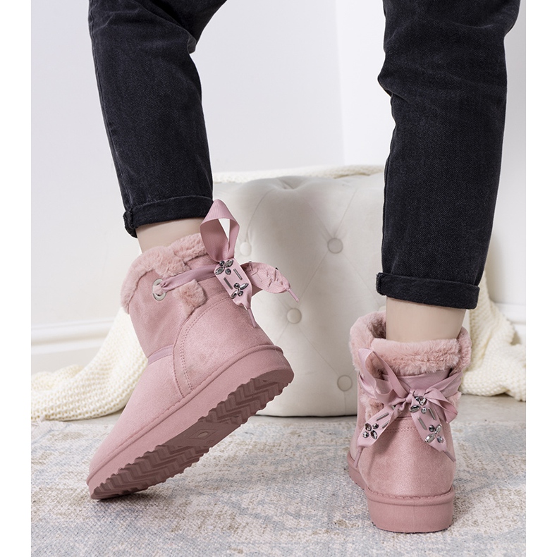 Botas de neve com isolamento rosa de Hamilton 1