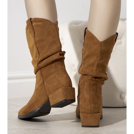 Botas de cowboy de camelo quentes Francis castanho 1