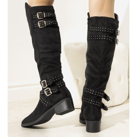 Botas pretas de Bakke preto 1