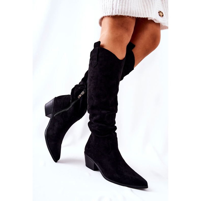 Botas de cowboy pretas Trisalor preto 1
