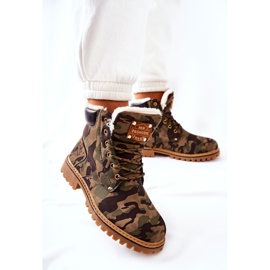 PH1 Botas de caminhada com isolamento térmico Camo Crush feminino bege castanho verde 2